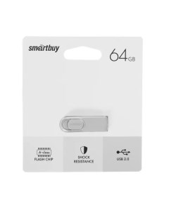 Флешка Smart Buy M3 64GB USB 2 0 Flash Drive серебристый металл корпус Smartbuy