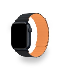 Ремешок Mode для Apple Watch 42 44 45 49 мм силиконовый цвет черный оранжевый Ubear