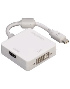 Адаптер USB Type C DisplayPort HDMI DVI M F White H 53245 Hama