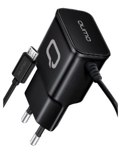 Сетевое зарядное устройство Charger 0024 220В 5В 2 1А Micro USB Black Qumo