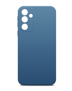 Чехол для Samsung Galaxy A35 Soft touch с подкладкой из микрофибры синий Miuko