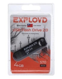 Флешка 570 4 Гб USB2 0 чёрная Exployd