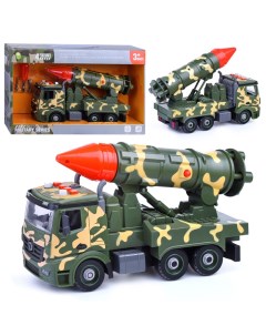 Машина JK2023 12 Военная с ракетой в коробке Oubaoloon