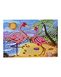 Мозаика мягкая Фламинго у моря формат А4 29 5x20 мм М 0436 Рыжий кот