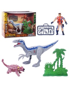 Игровой набор 22102 Динозавры на батарейках в коробке Oubaoloon