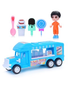 Набор кукол 828 6 с машиной Ярмарка мороженого с аксессуарами в пакете Oubaoloon