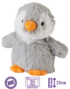 Игрушка грелка Medium Серый Пингвин Grey Warmies