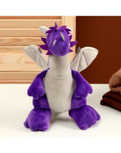 Мягкая игрушка Дракон 22 см фиолетовый Nobrand