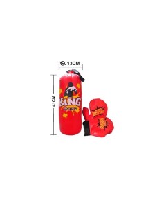 Набор для бокса перчатки груша красный в сетке 321 50 Shantou