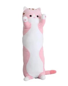 Мягкая игрушка подушка обнимашка длинный кот багет батон 100 см Розовый Ragetoys