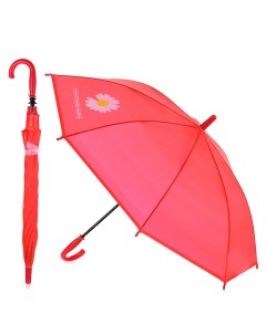 Зонт детский 00 0206 с ромашкой 45 см красный Oubaoloon