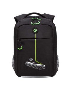 Рюкзак с карманом для ноутбука анатомический RB 456 6 1 черный салатовый Grizzly