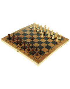Игровой набор 3 в 1 Нарды шахматы шашки Nobrand