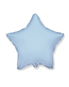 Воздушный шар фольгированный звезда голубой 45 см Flexmetal