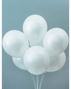 Воздушные шары латексные Пастельные белый 30 см набор 15 шт Riota