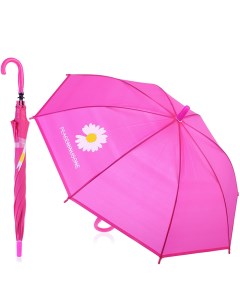 Зонт детский 00 0209 с ромашкой 45 см малиновый Oubaoloon