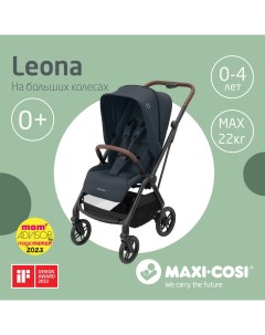 Коляска детская прогулочная Leona Essential Graphite Серый большие колеса Maxi-cosi