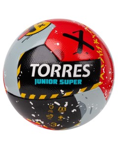 Мяч футбольный Junior 3 Super крас чёрн серый Torres
