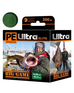 Плетеный Шнур Для Рыбалки Pe Ultra Elite Big Game Dark Green 0 50mm 300m Aqua