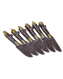 Комплект ножей для грибника Звери с ножнами Shampurs
