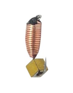 Мормышка вольфрамовая Гвоздик рифленый с кубиком золото 3 0мм коронка медь 5 шт Olta