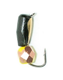 Мормышка вольф Гвоздик с граненым шариком с желтым покрытием 3 0мм коронка золото 5 шт Olta