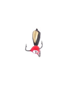 Мормышка вольфрамовая Чертик тройник со стразом 4 0мм коронка золото 5 шт Olta