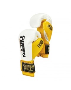 BGU 2241 Боксерские перчатки ULTRA бело желтые 12 oz Green hill