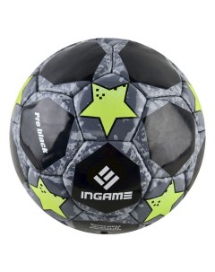 Мяч футбольный Pro Black 5 черно зеленый IFB 117 Ingame