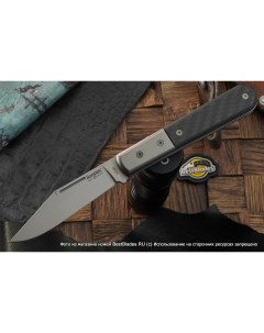 Классический складной нож Lion Steel Barlow М390 карбон клинок Shuffler Lionsteel