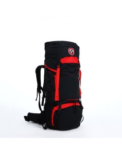 Рюкзак туристический 90 л отдел на шнурке 2 наружных кармана цвет чёрный красный Taif