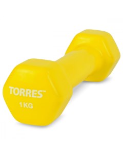 Гантель винил желтая 1 кг Torres