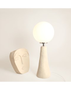 Настольная лампа с круглым плафоном светильник из керамики Cronohome
