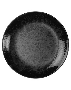 Тарелка мелкая Nanocream Black фарфор 27 см черный Kutahya