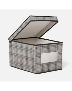 Коробка для хранения CWX010 2 40x30x25 см серый Nobrand