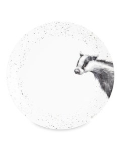 Тарелка обеденная Забавная фауна Барсук 26 5 см белая Royal worcester