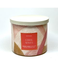 Свеча ароматическая Bath and Body Works Coral Waves с 3 мя фитилями Bath and body works