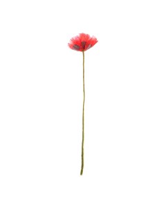 Цветок искусственный мак 60 см красный Dpi