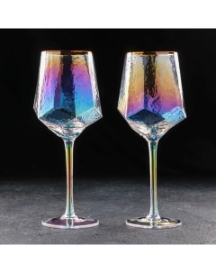 Набор бокалов для вина Дарио 500 мл 7 3x25 см 2 шт цвет перламутровый Magistro