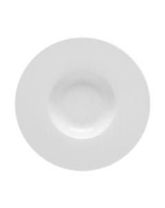 Тарелка глубокая с широким бортом Eto фарфор 27 см белый Lubiana