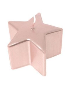 Свеча декоративная фигурная Metallic star 9x6 см розовое золото Mercury