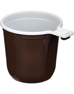Чашка одноразовая кофейная 200 мл цвет коричнево белый 50 шт Nobrand