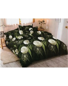 Комплект постельного белья 1 5 спальное тюльпаны Kremlintextile