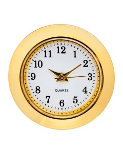 Вставка часы кварцевые 9667808 d 2 5 см LQ377А дискретный ход золото Nobrand