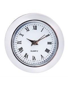 Вставка часы кварцевые 9667811 d 2 5 см LQ377А дискретный ход серебро Nobrand