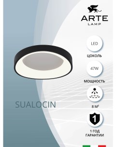 Потолочный светильник SUALOCIN A2698PL 48BK Arte lamp