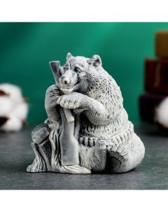 Фигура Медведь охотник 9см Сувениры из мраморной крошки