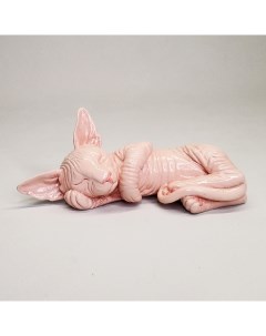 Статуэтка кошки сфинкс Маленький соня розовый Искусственная реальность