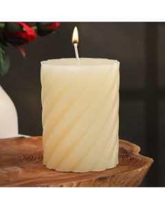 Свеча витая Гардения жасминовидная 7 5х10 см цилиндр ароматическая Yueyan candle