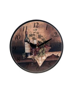 Настенные часы НАТЮРМОРТ С ВИНОМ дерево 28 см Koopman international